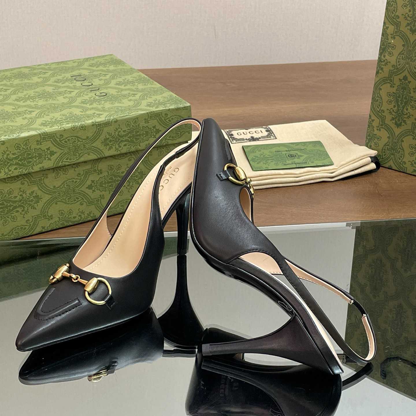 Gucci Women's Horsebit Slingback Pump - DopestKickz
