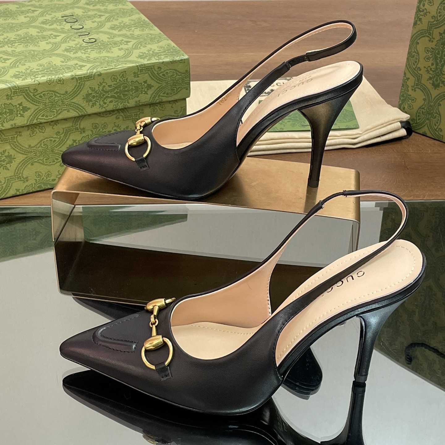 Gucci Women's Horsebit Slingback Pump - DopestKickz