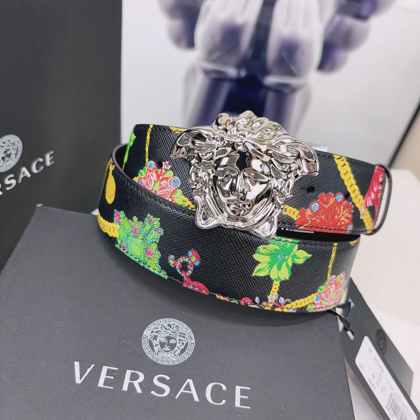 Versace Reversible Barocco Leather Belt  40mm - DopestKickz