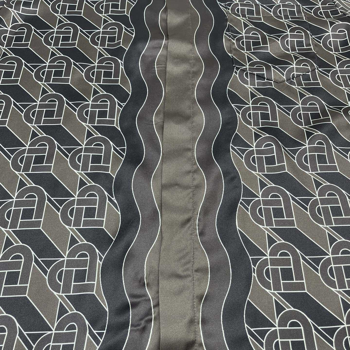 Casablanca Heart Monogram-print Silk Shirt  CA3462 - DopestKickz