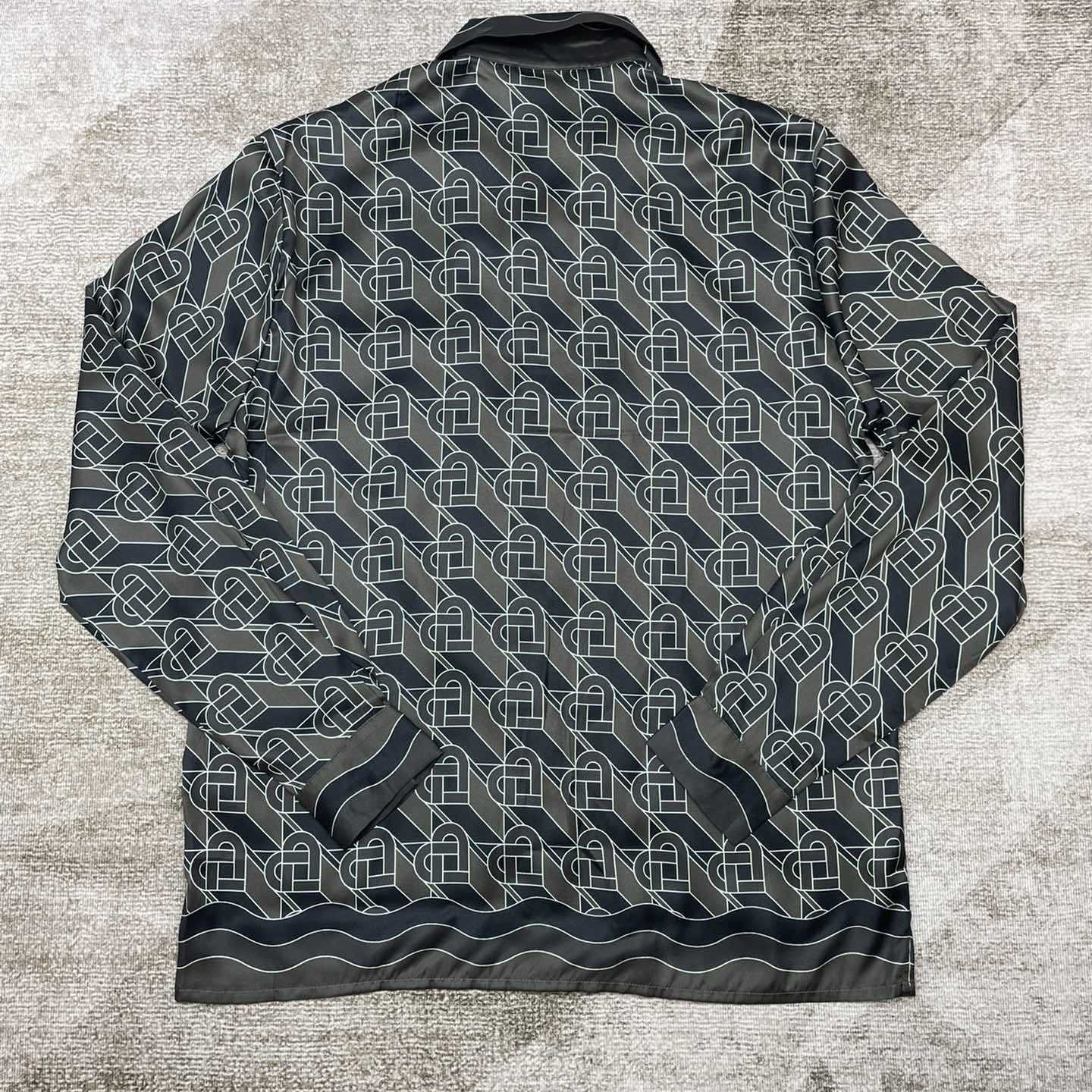 Casablanca Heart Monogram-print Silk Shirt  CA3462 - DopestKickz