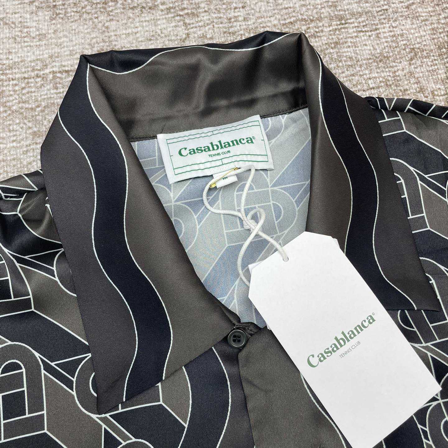 Casablanca Heart Monogram-print Silk Shirt  CA3462 - DopestKickz