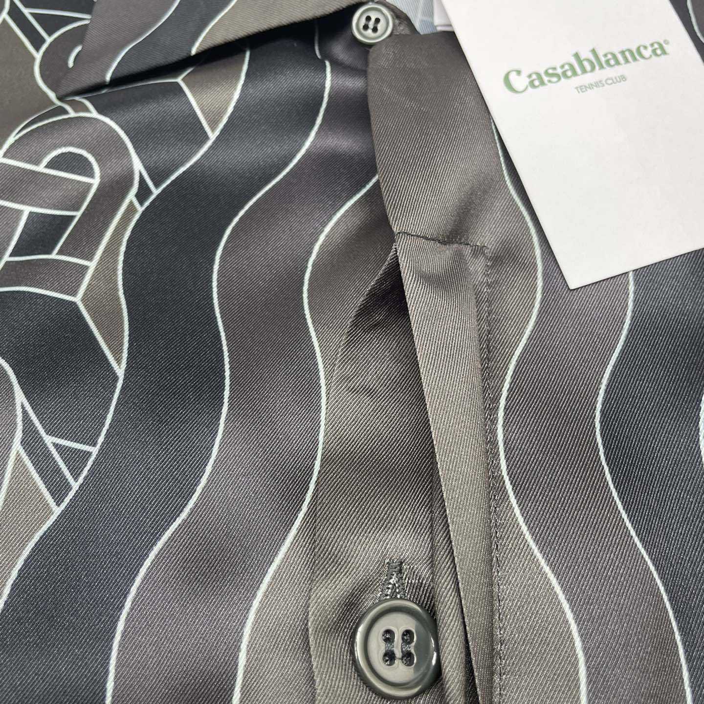 Casablanca Heart Monogram-print Silk Shirt  CA3462 - DopestKickz