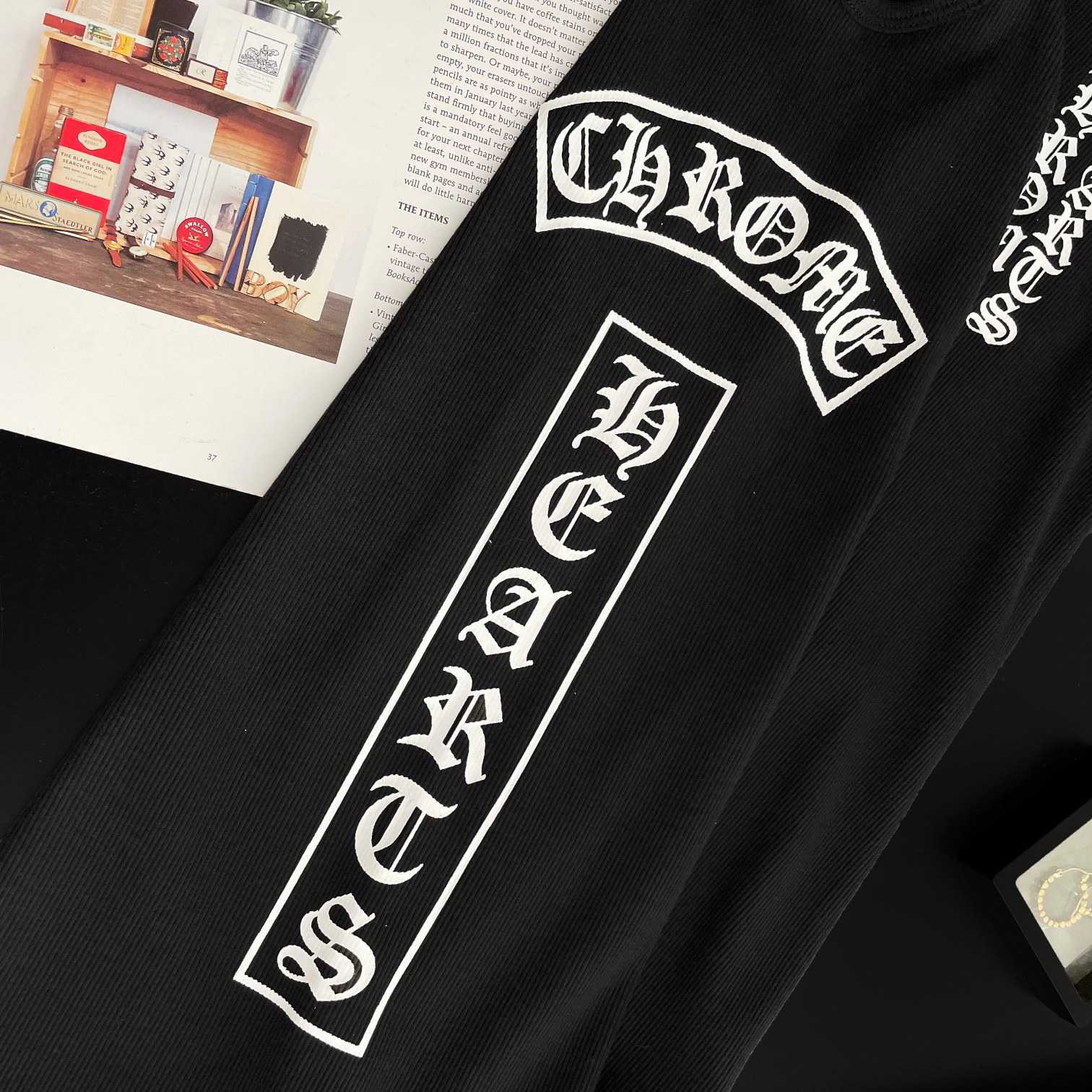 Chrome Hearts Black Vertical Logo Tank Top - DopestKickz