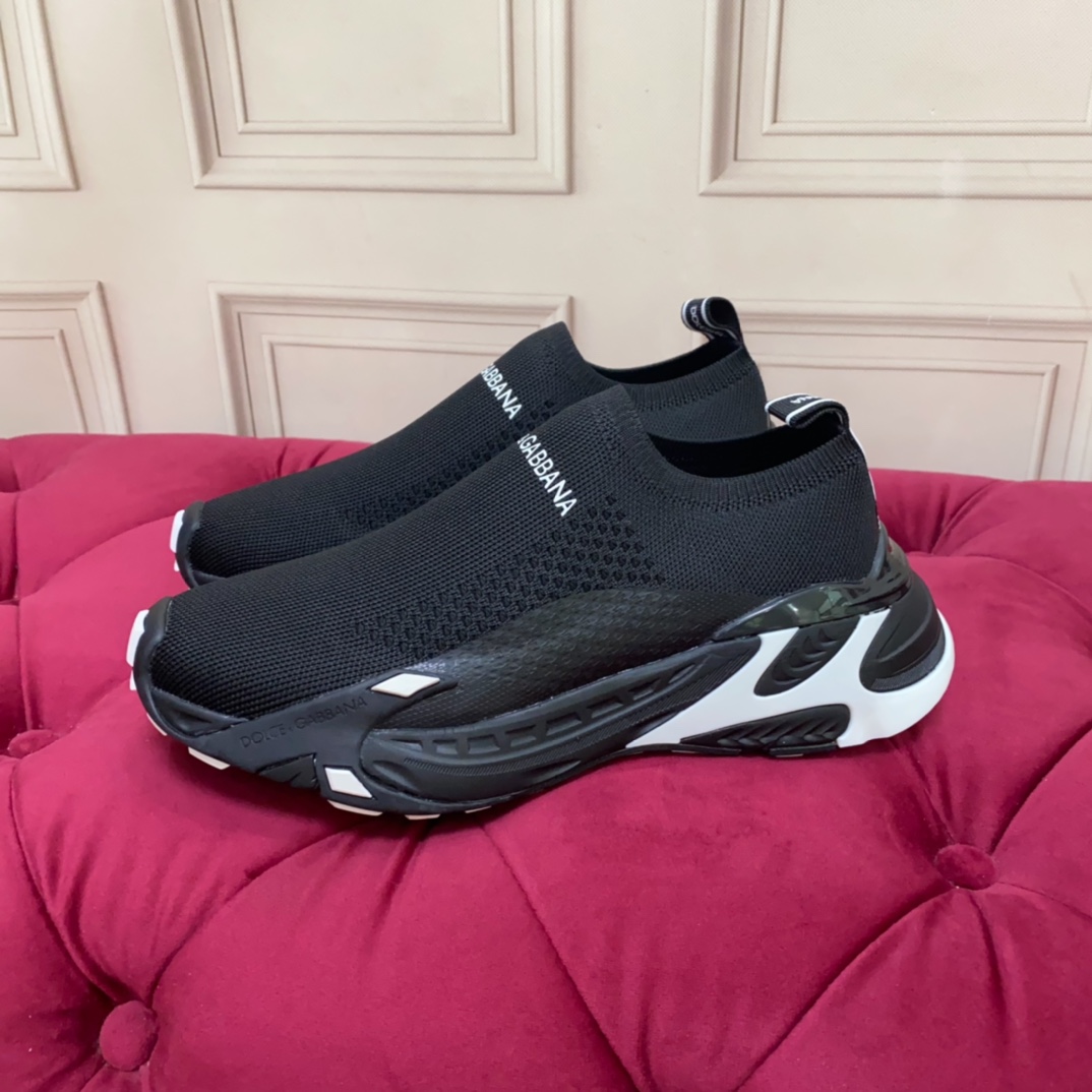 Dolce & Gabbana Stretch Mesh Fast Sneaker 'Black' - DopestKickz