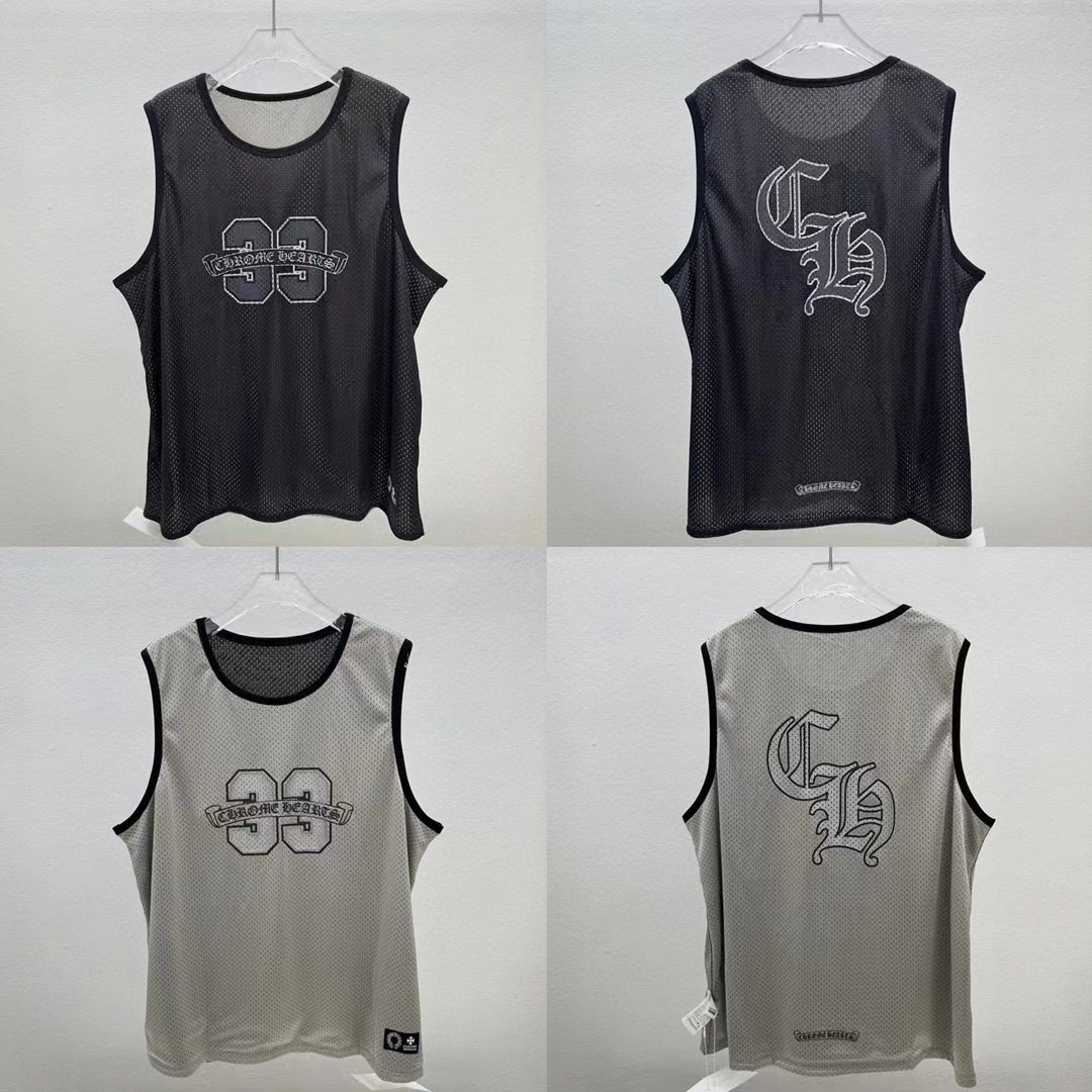 Chrome Hearts Mesh Reversible Sleeveless Jersey - DopestKickz