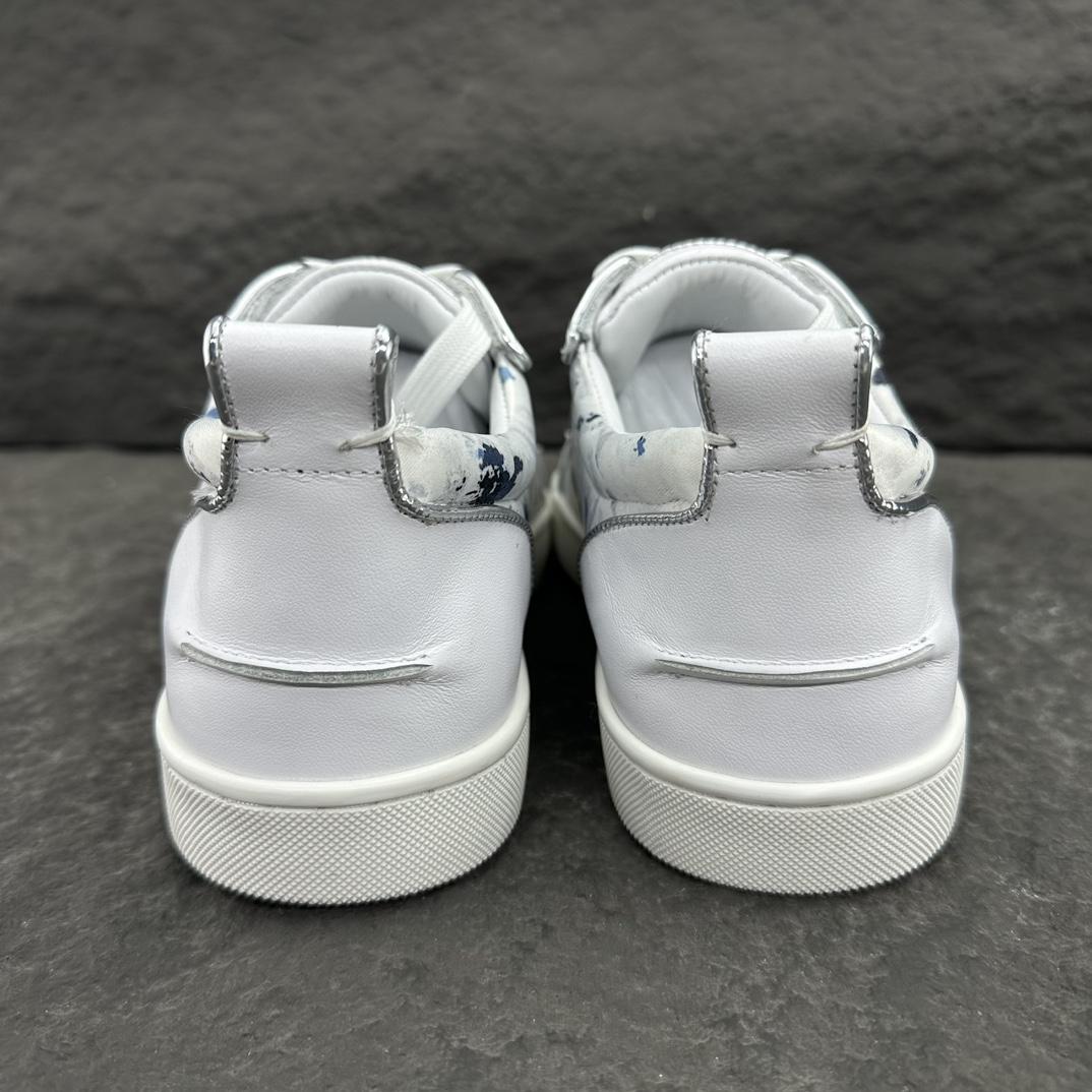 Christian Louboutin Louis Junior Spikes Leather Sneakers - DopestKickz