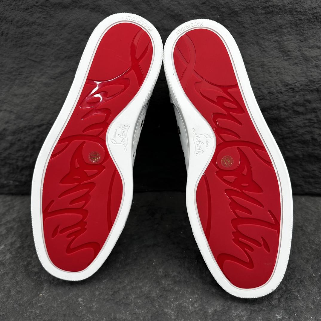 Christian Louboutin Louis Junior Spikes Leather Sneakers - DopestKickz