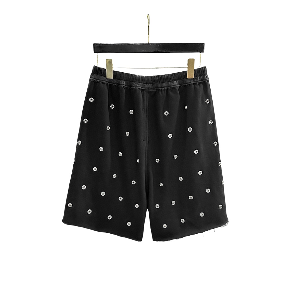 Rick Owens DRKSHDW Embellished Cotton Shorts - DopestKickz