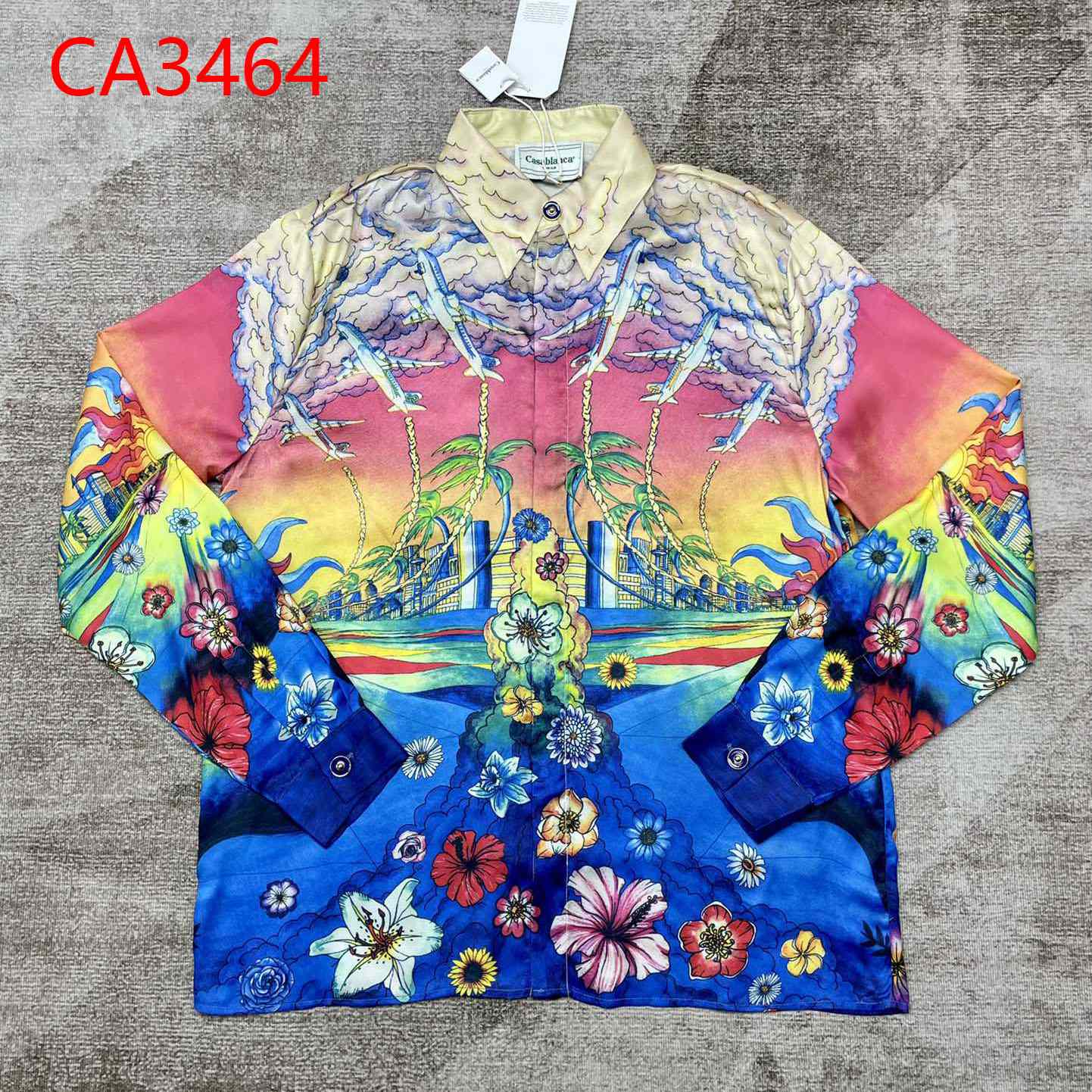 Casablanca Graphic-Print Silk Shirt  CA3464 - DopestKickz