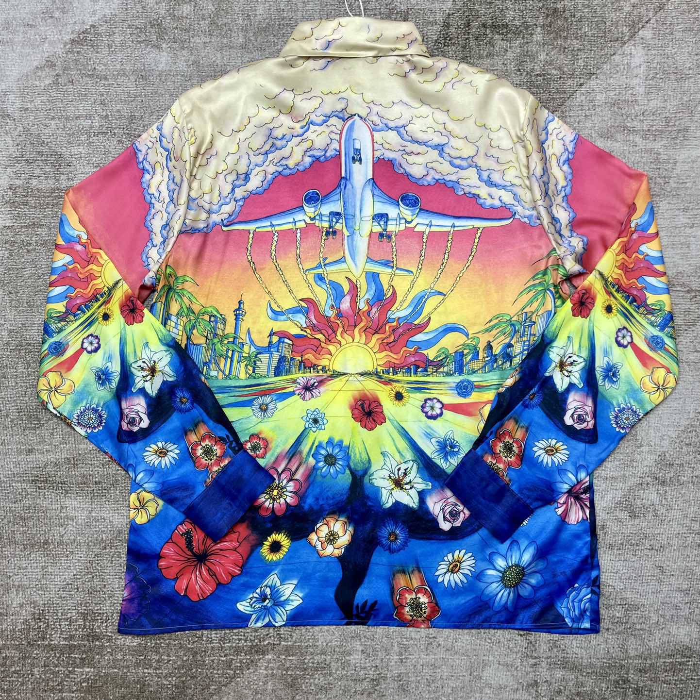 Casablanca Graphic-Print Silk Shirt  CA3464 - DopestKickz