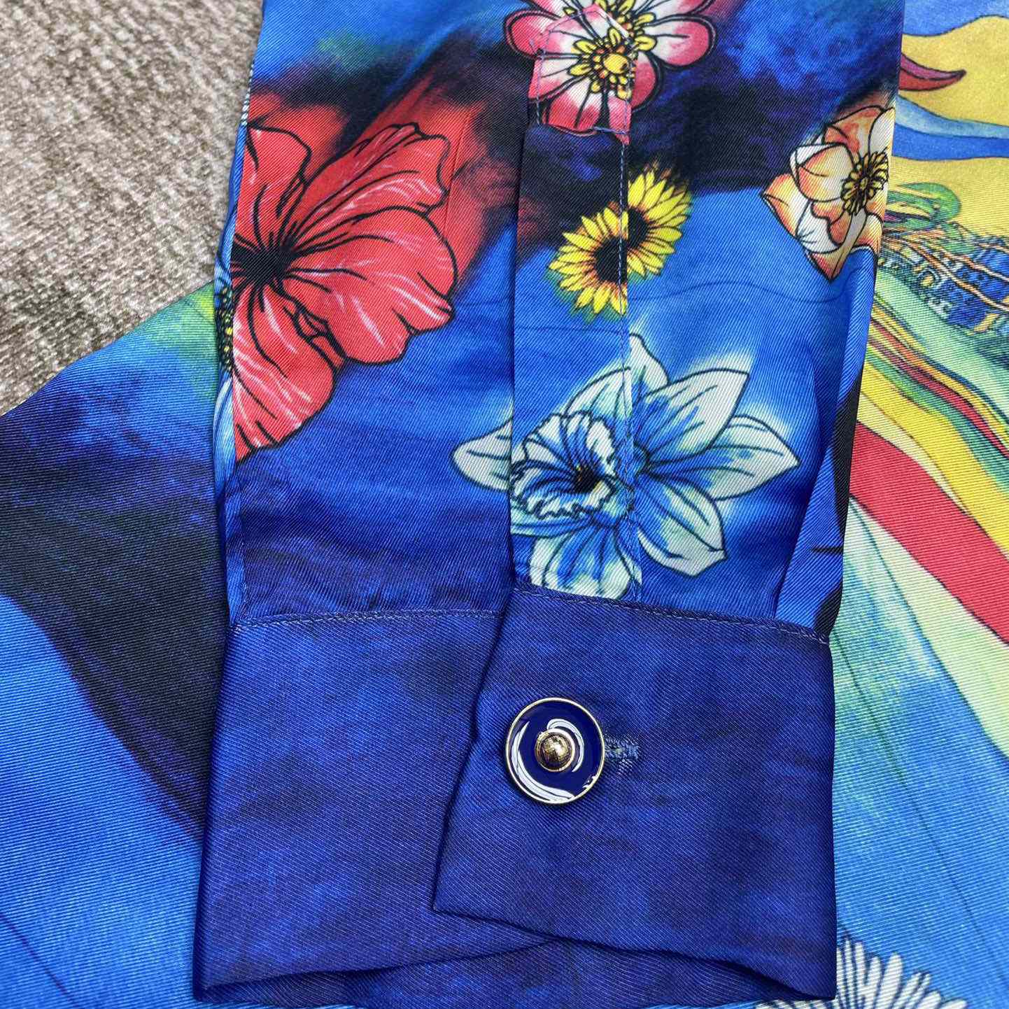 Casablanca Graphic-Print Silk Shirt  CA3464 - DopestKickz