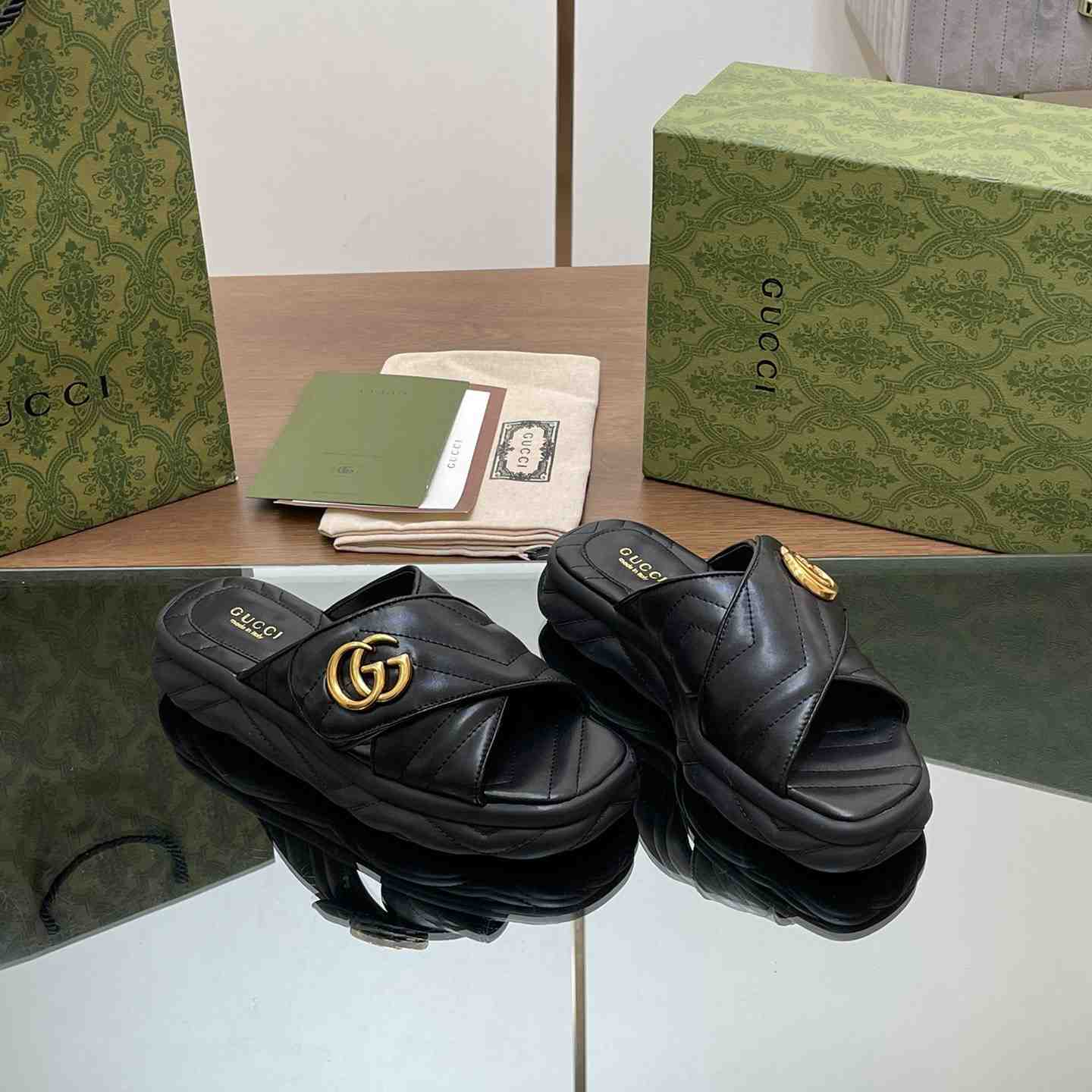 Gucci Women's Double G Slide Sandal - DopestKickz