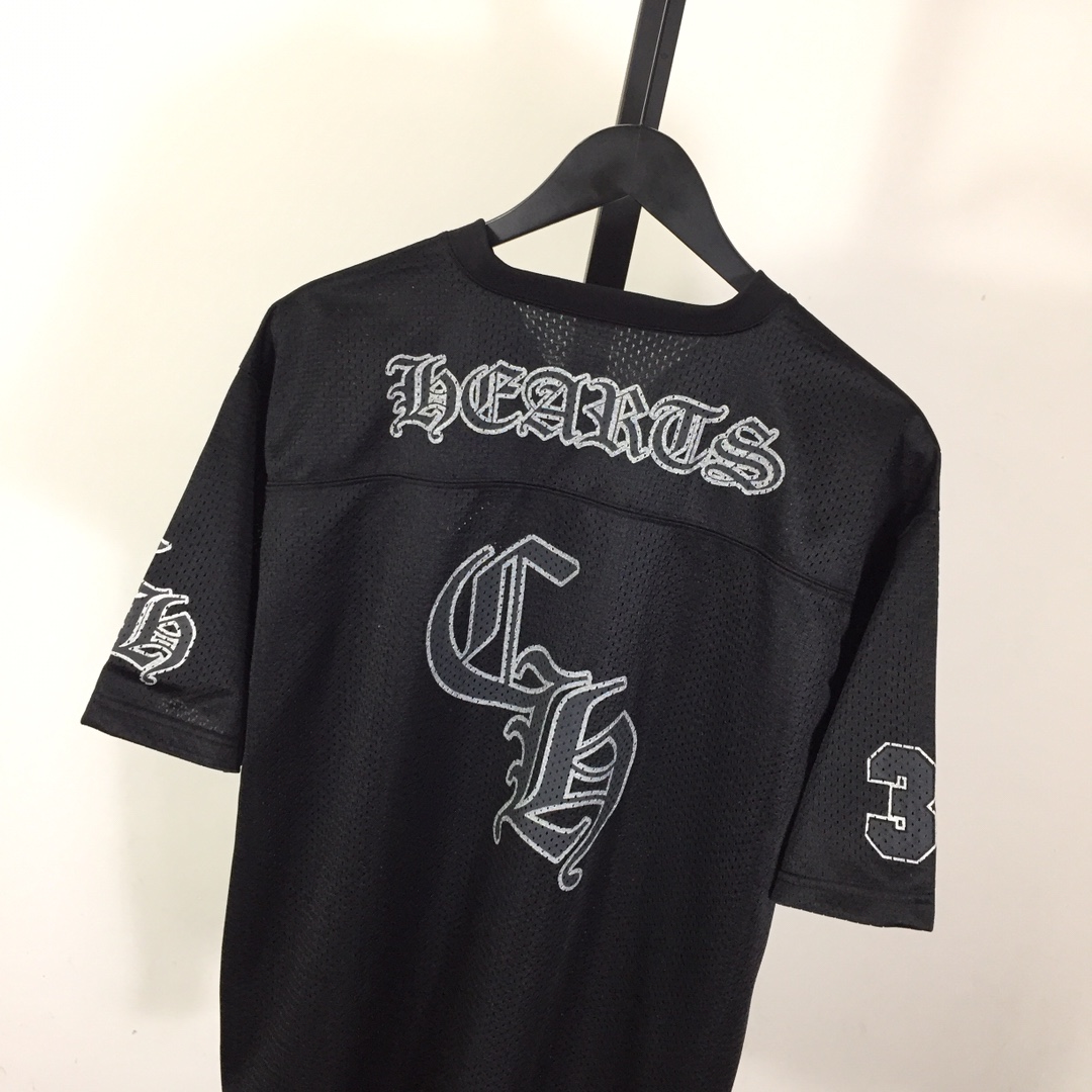 Chrome Heart Sports Mesh Warm Up Jersey Black - DopestKickz