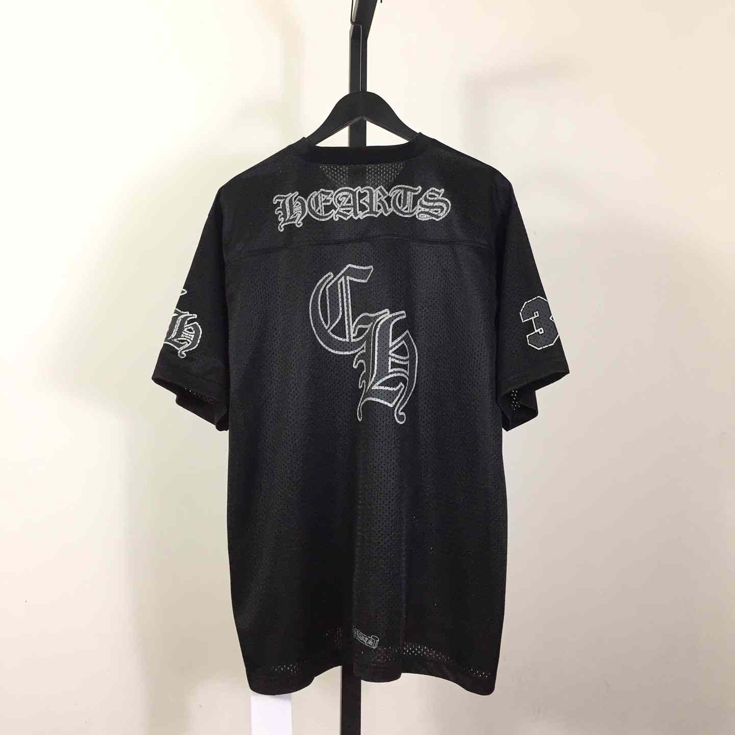 Chrome Heart Sports Mesh Warm Up Jersey Black - DopestKickz