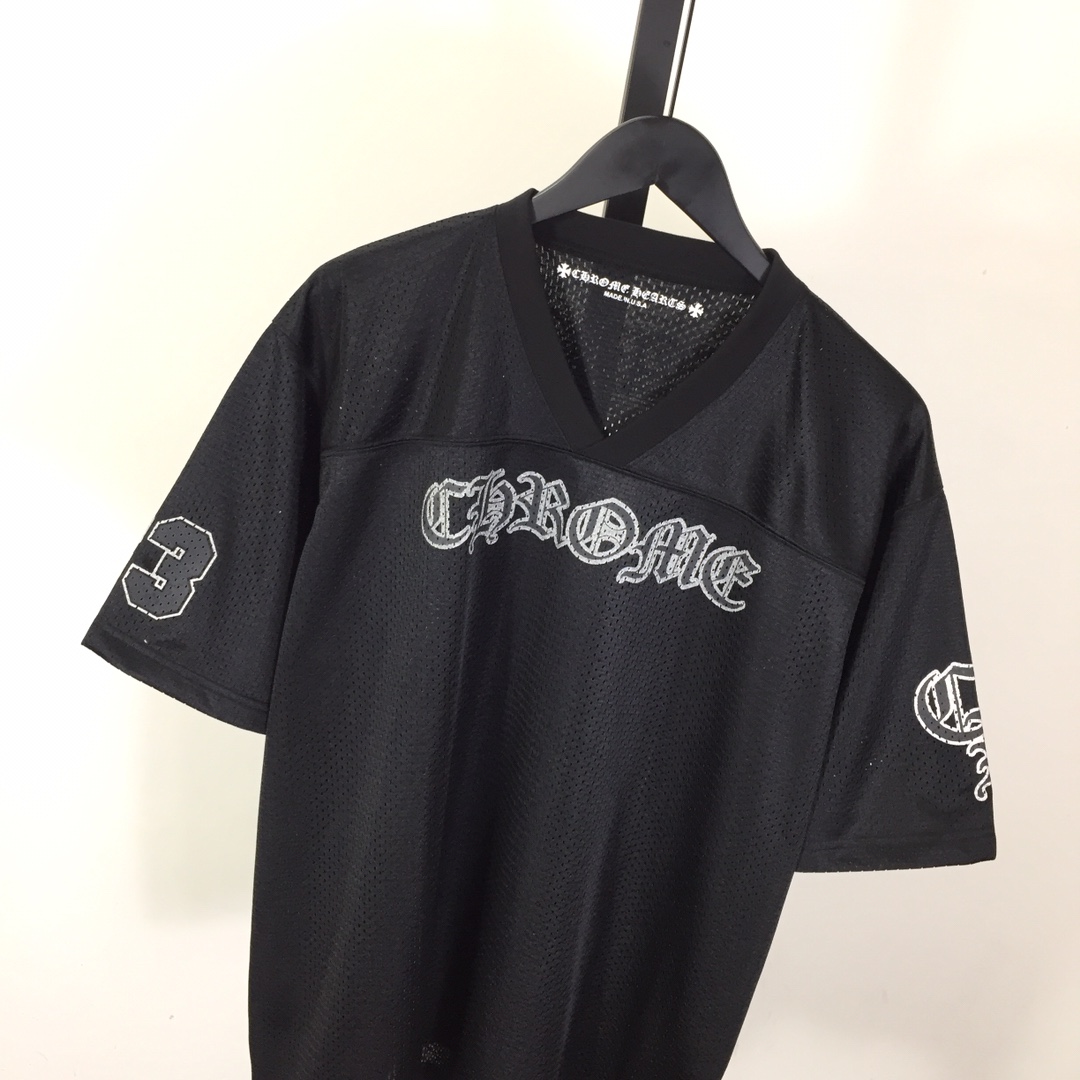 Chrome Heart Sports Mesh Warm Up Jersey Black - DopestKickz