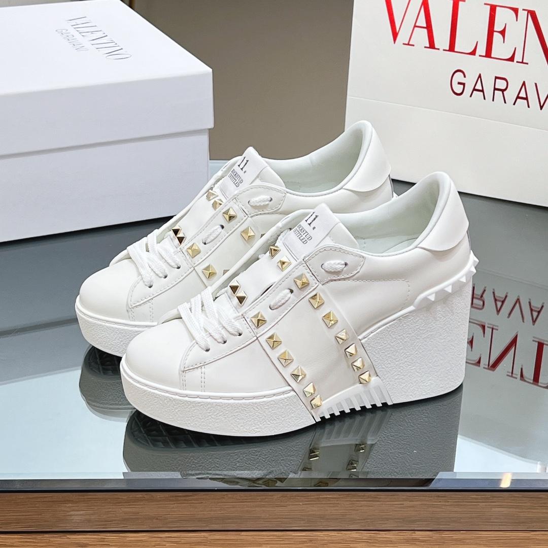 Valenti Open Disco Wedge Sneaker In Calfskin  85mm - DopestKickz