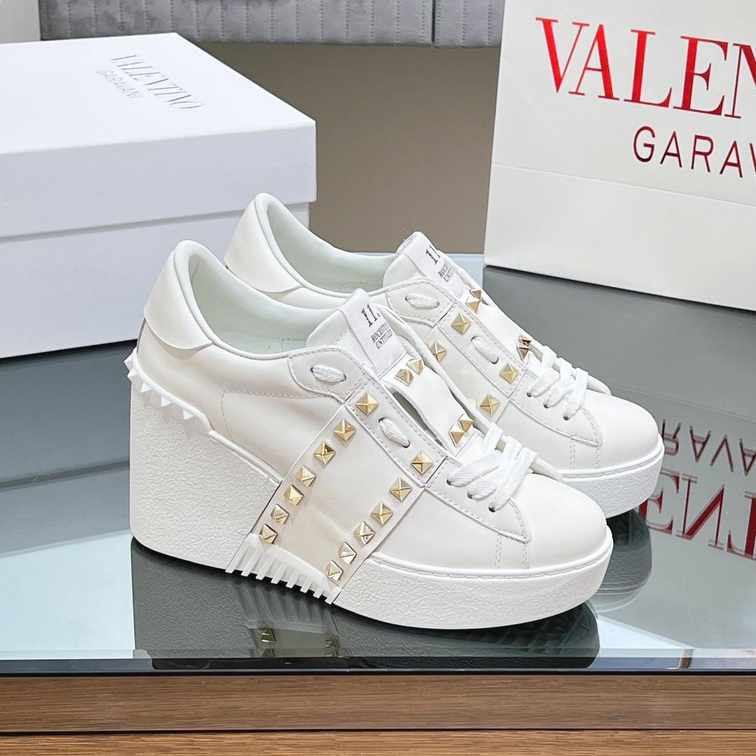 Valenti Open Disco Wedge Sneaker In Calfskin  85mm - DopestKickz