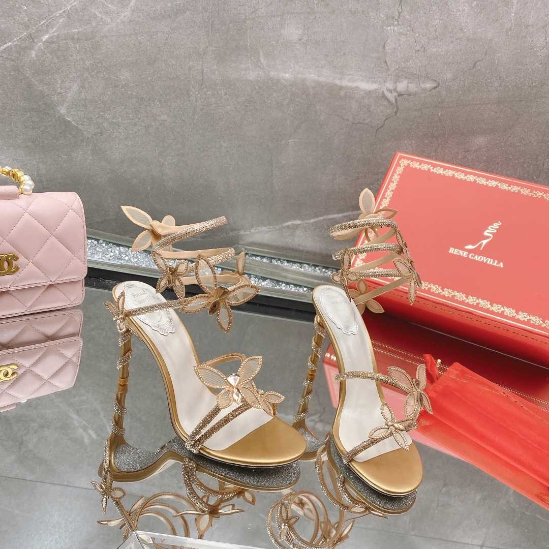 Rene Caovilla Butterflies Crystal-embellished High Sandals    95mm - DopestKickz
