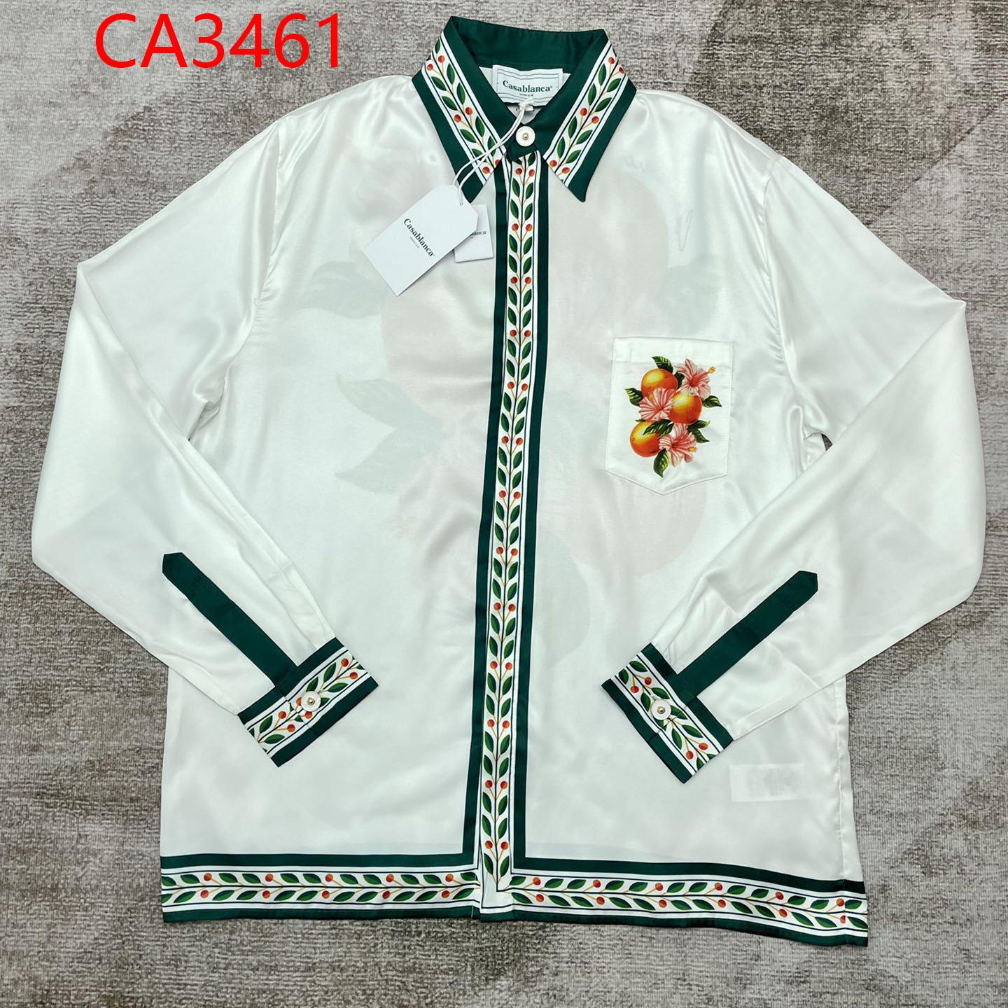 Casablanca Oranges L’amour En Fleur Silk Shirt   CA3461 - DopestKickz
