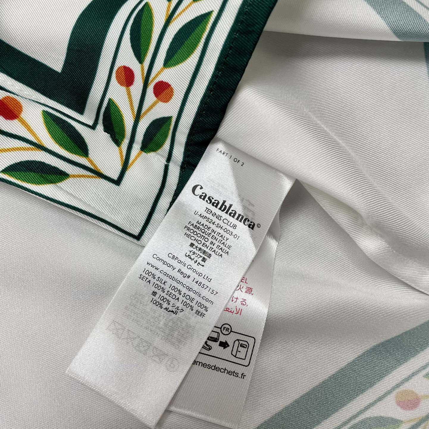 Casablanca Oranges L’amour En Fleur Silk Shirt   CA3461 - DopestKickz