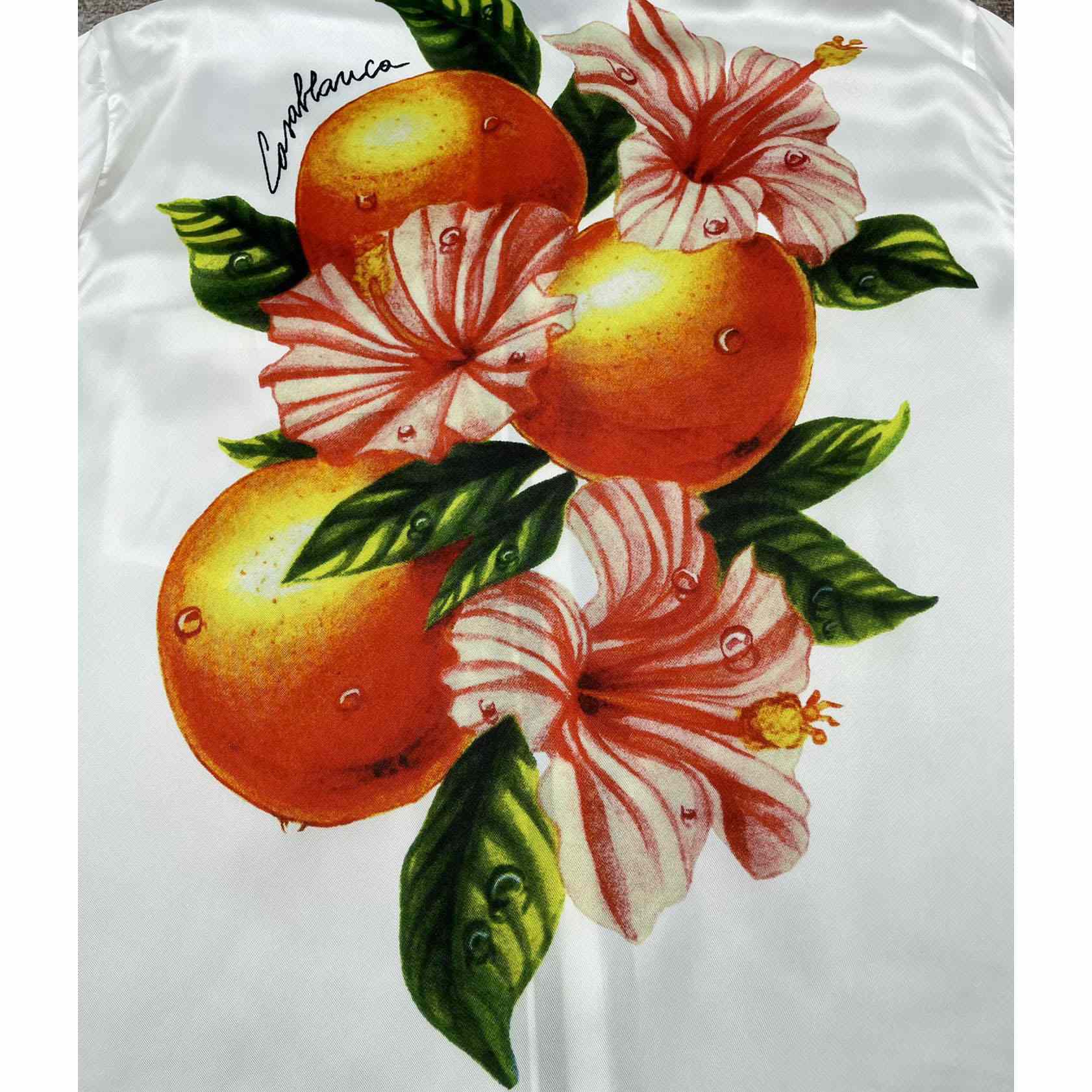 Casablanca Oranges L’amour En Fleur Silk Shirt   CA3461 - DopestKickz