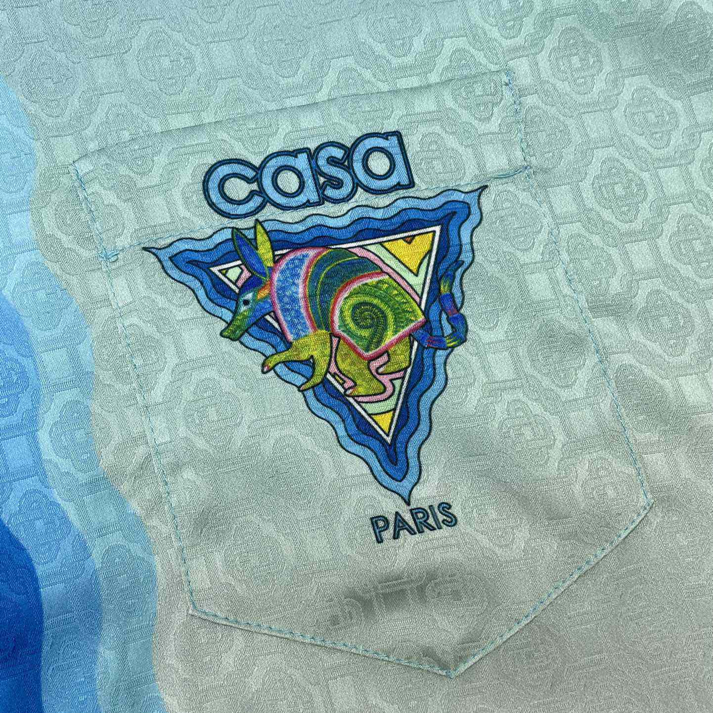 Casablanca Cuban Collar Short Sleeve Graphic Shirt  C2001 - DopestKickz