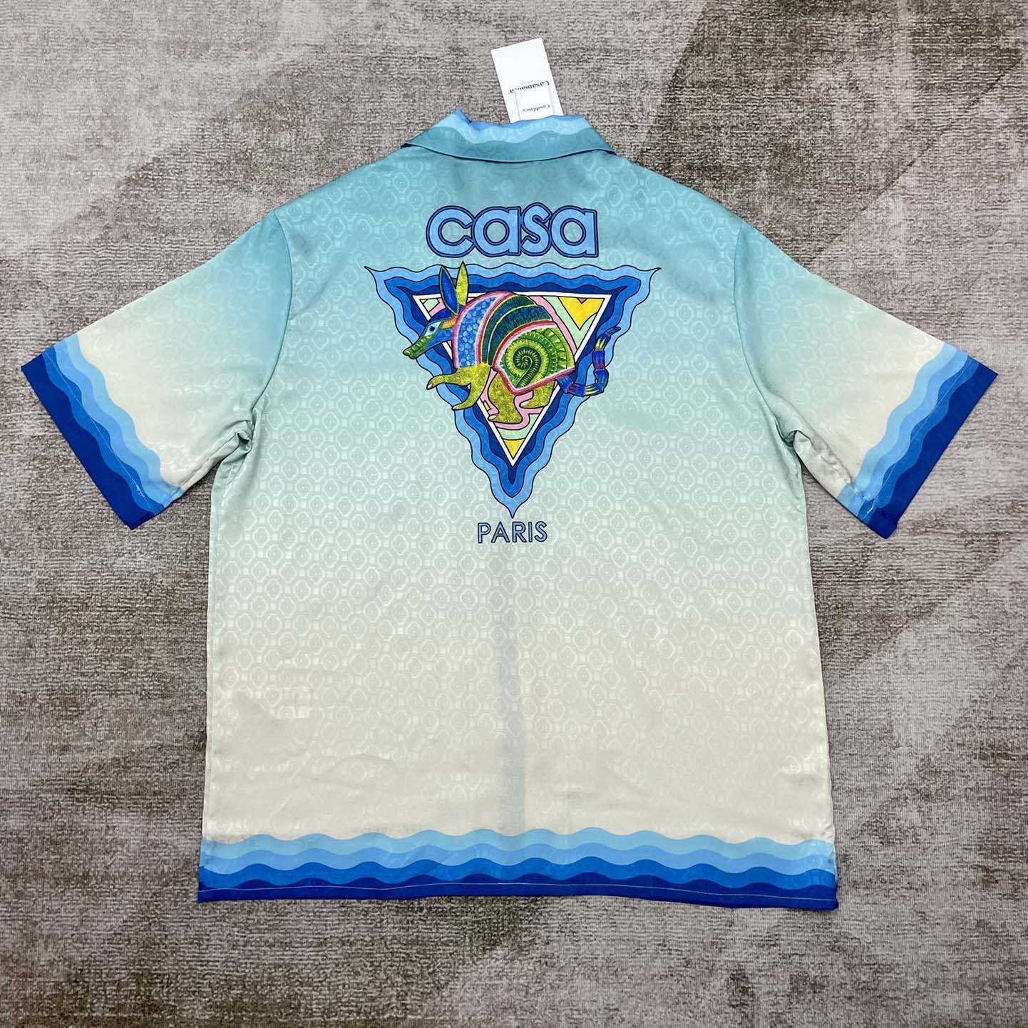 Casablanca Cuban Collar Short Sleeve Graphic Shirt  C2001 - DopestKickz