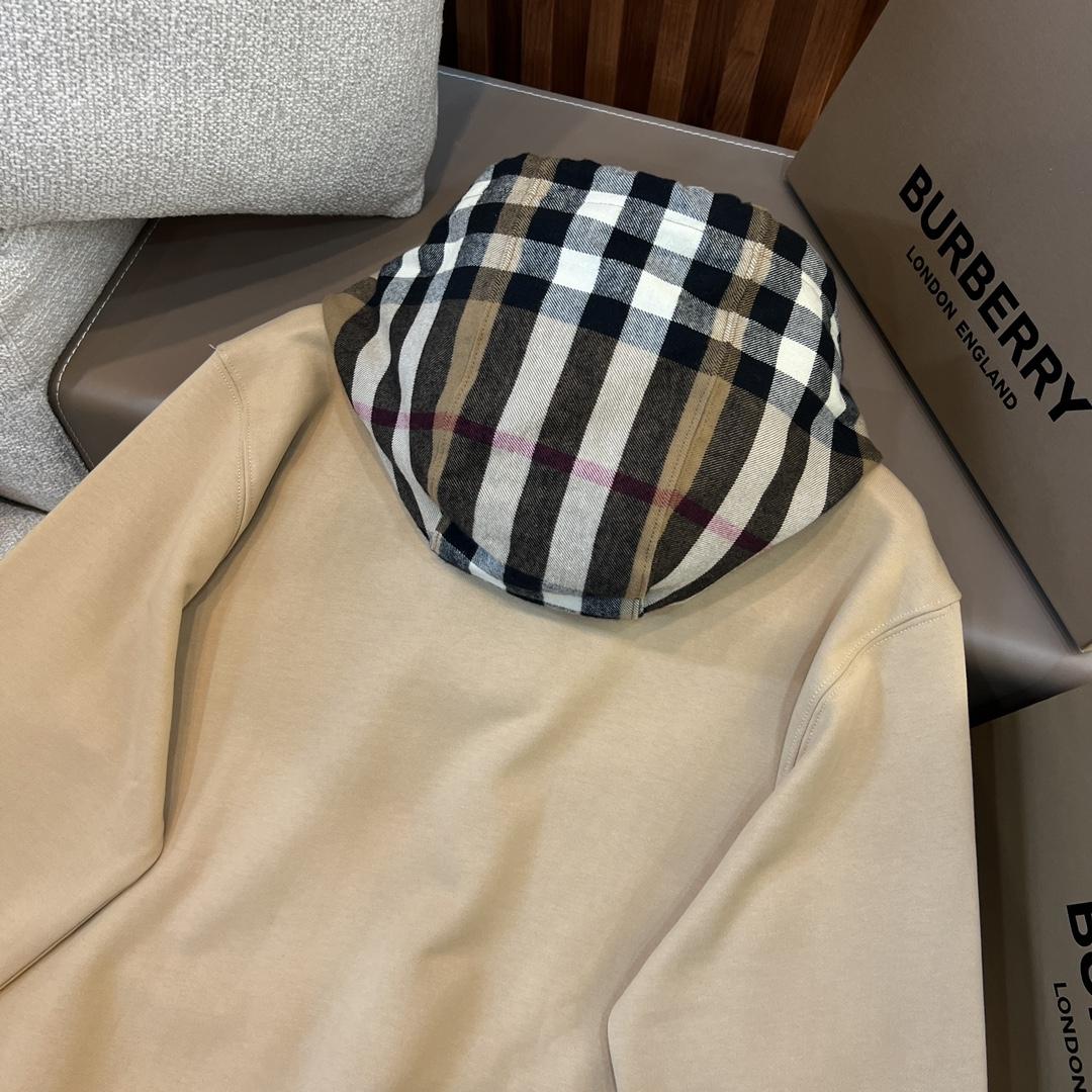 Burberry Check Trim Cotton Blend Hoodie - DopestKickz