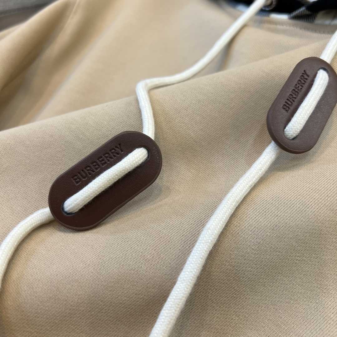 Burberry Check Trim Cotton Blend Hoodie - DopestKickz