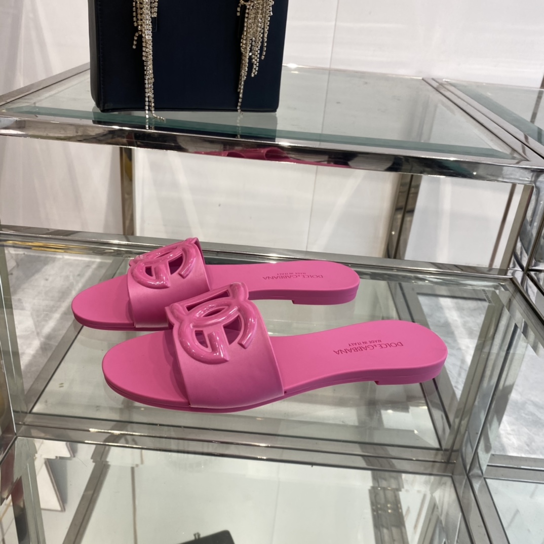 Dolce & Gabbana Rubber Beachwear Sliders - DopestKickz