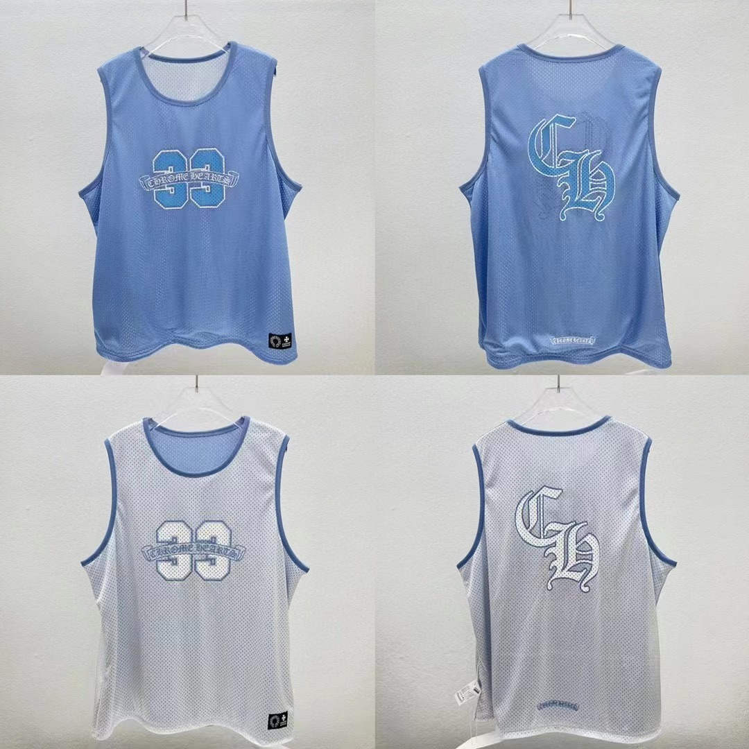 Chrome Hearts Mesh Reversible Sleeveless Jersey - DopestKickz