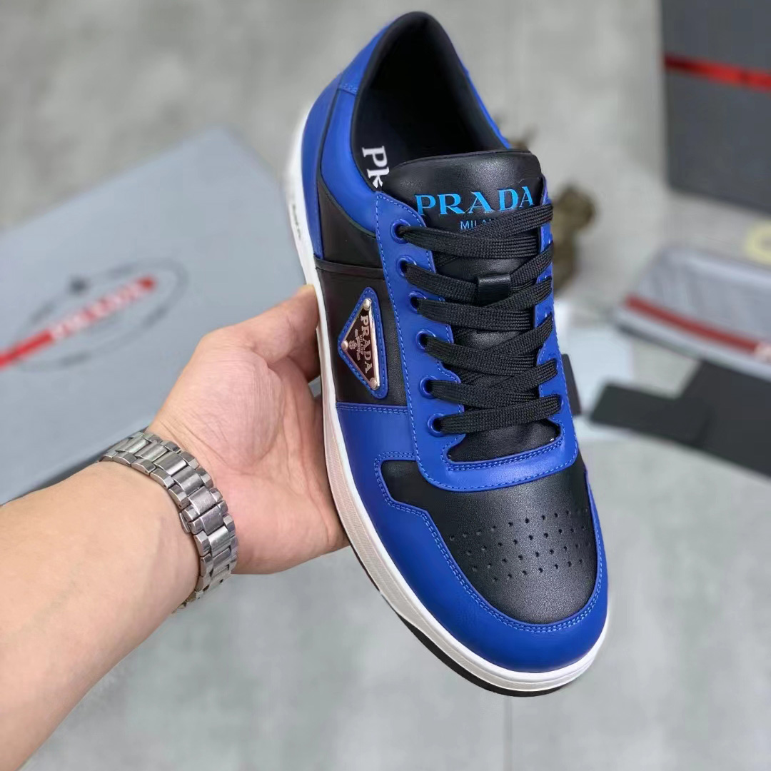 Prada Downtown Leather Sneakers - DopestKickz
