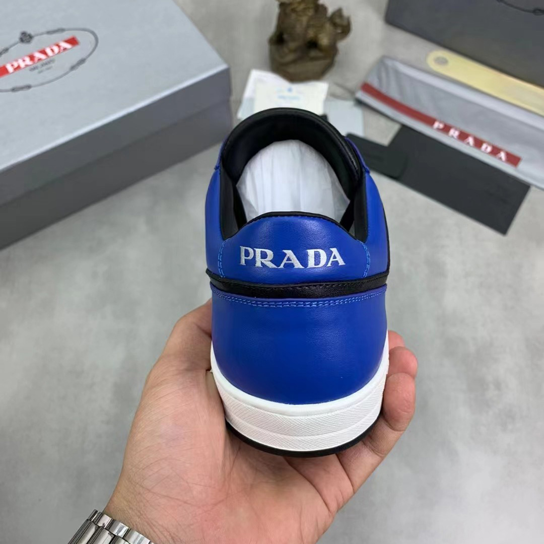 Prada Downtown Leather Sneakers - DopestKickz