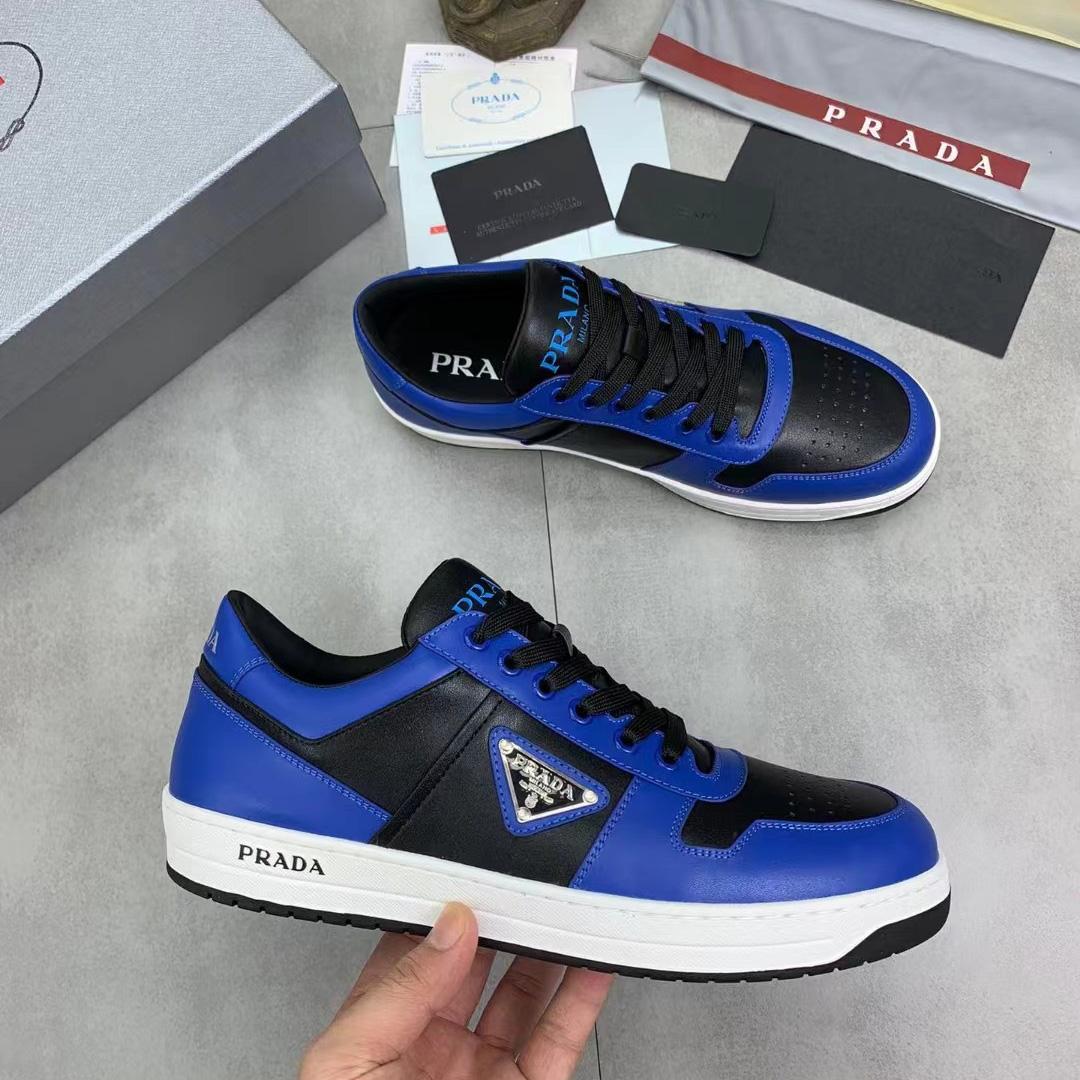 Prada Downtown Leather Sneakers - DopestKickz