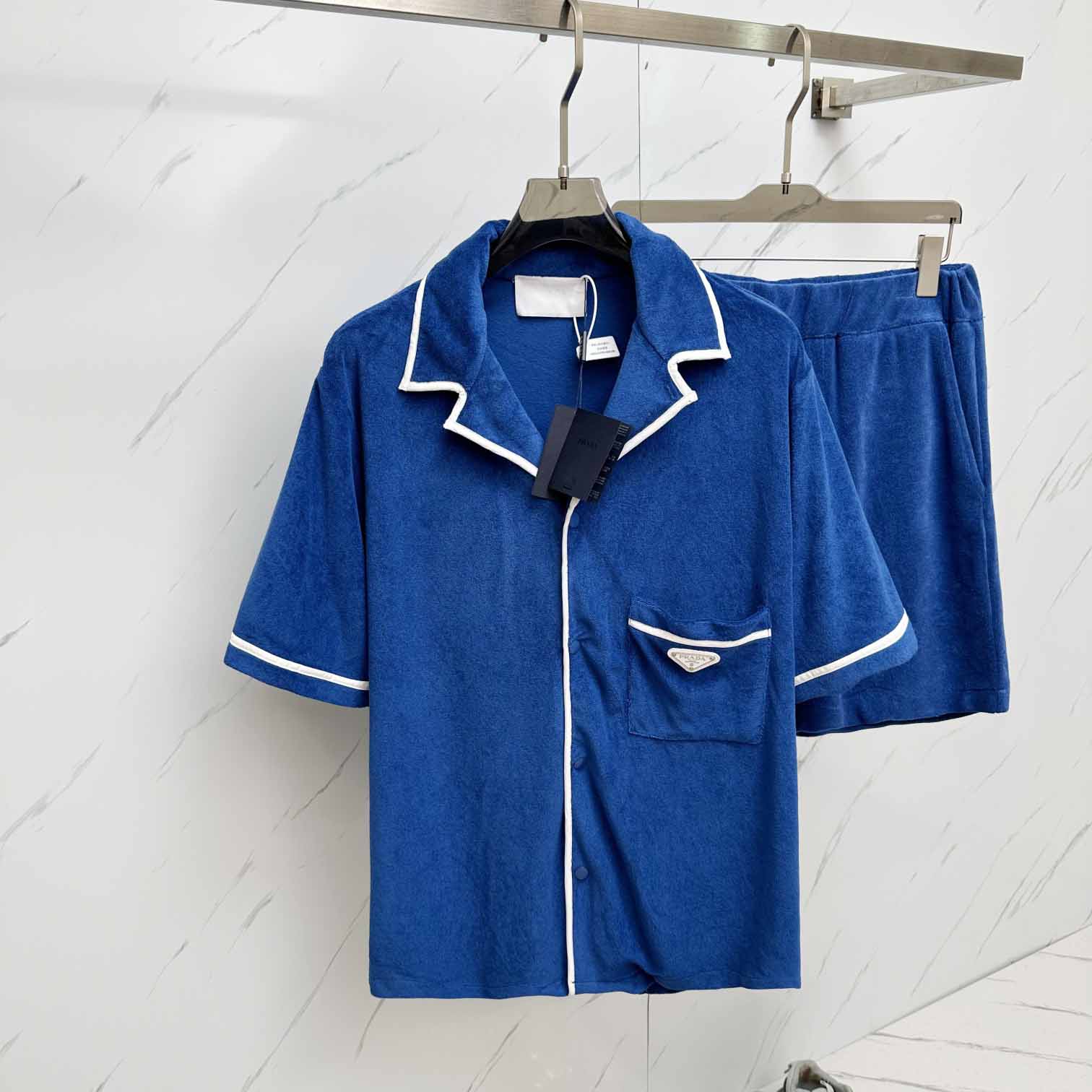 Prada Cotton Bowling Shirt & Shorts - DopestKickz
