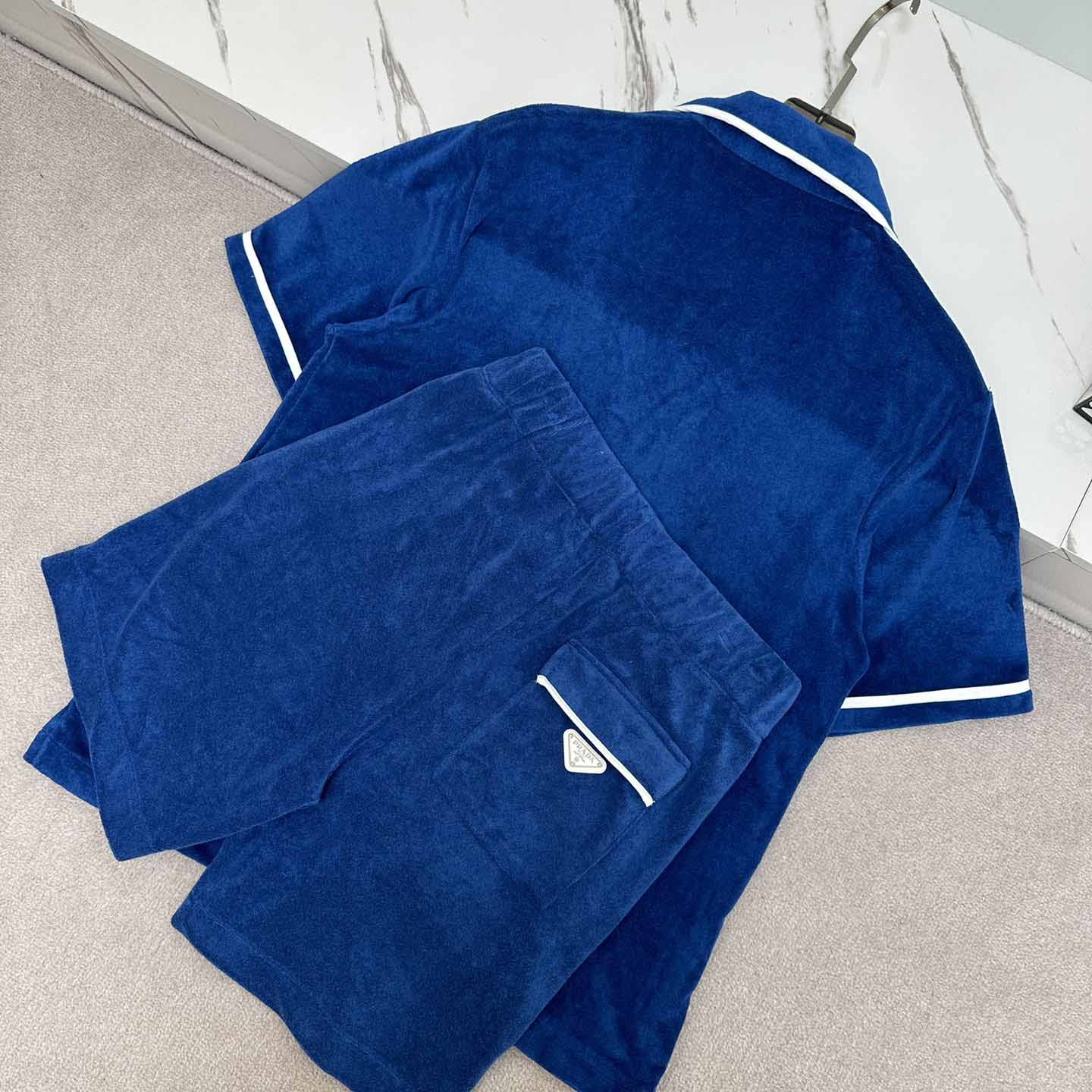 Prada Cotton Bowling Shirt & Shorts - DopestKickz