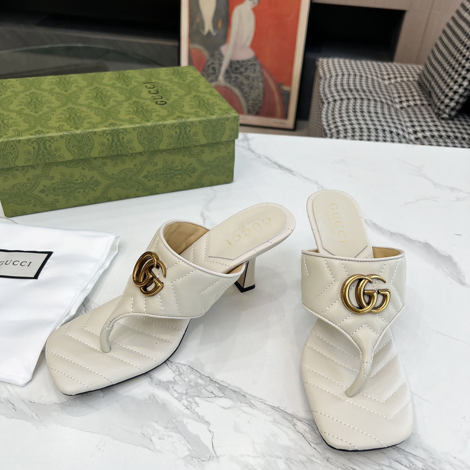 Gucci Women's Double G thong sandal - DopestKickz