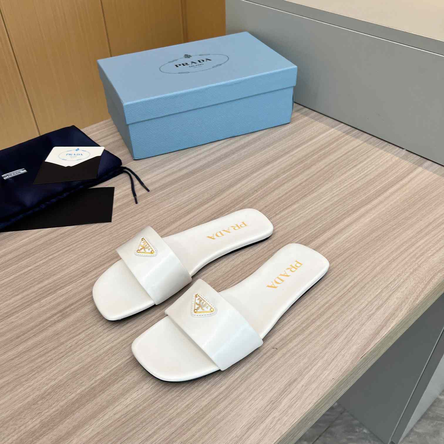 Prada Leather Slides - DopestKickz