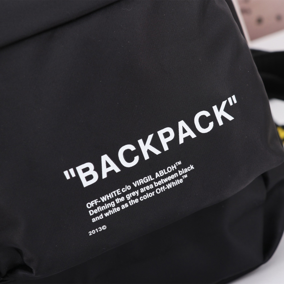 Off White Quote Nylon Backpack  （31×13×47.5cm） - DopestKickz
