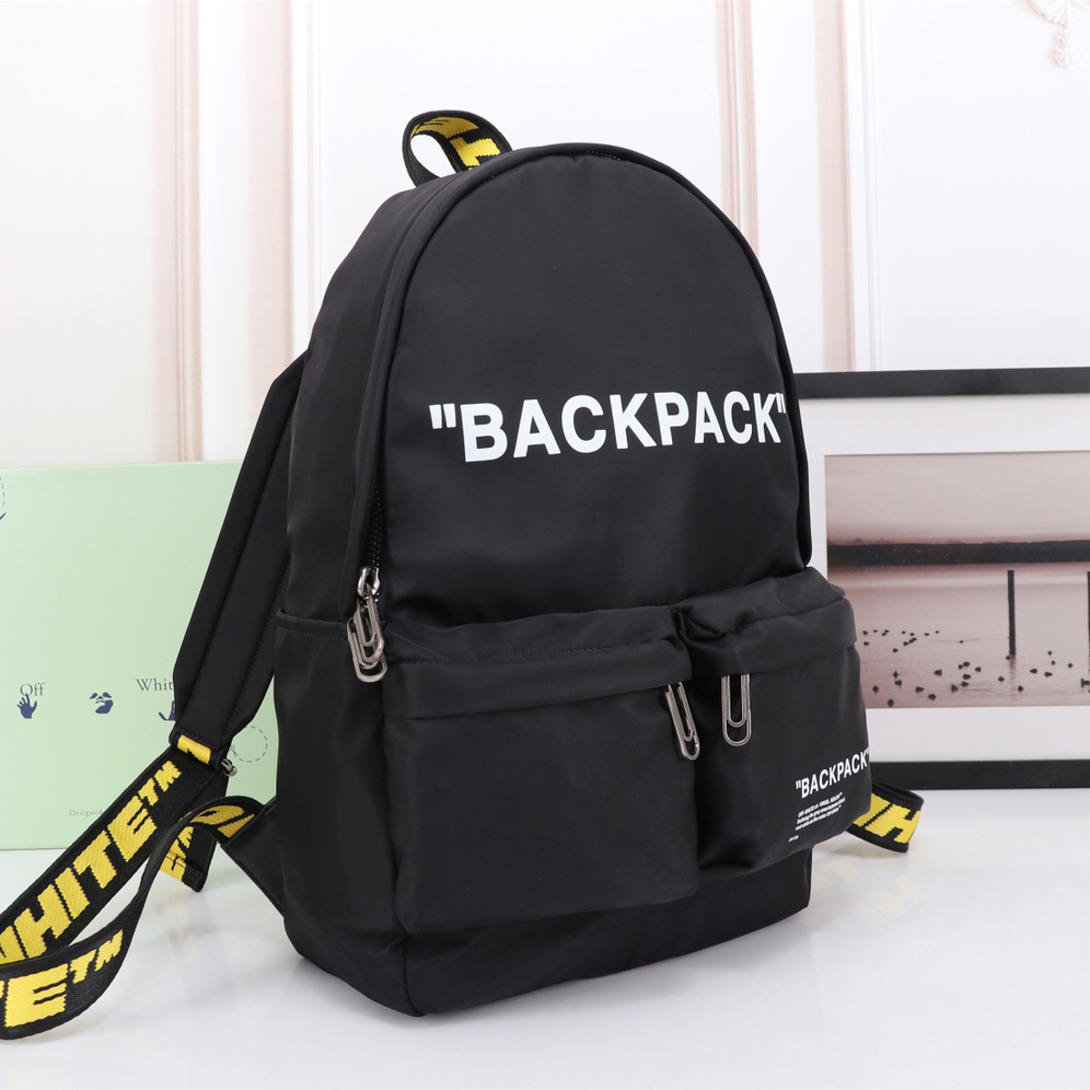 Off White Quote Nylon Backpack  （31×13×47.5cm） - DopestKickz