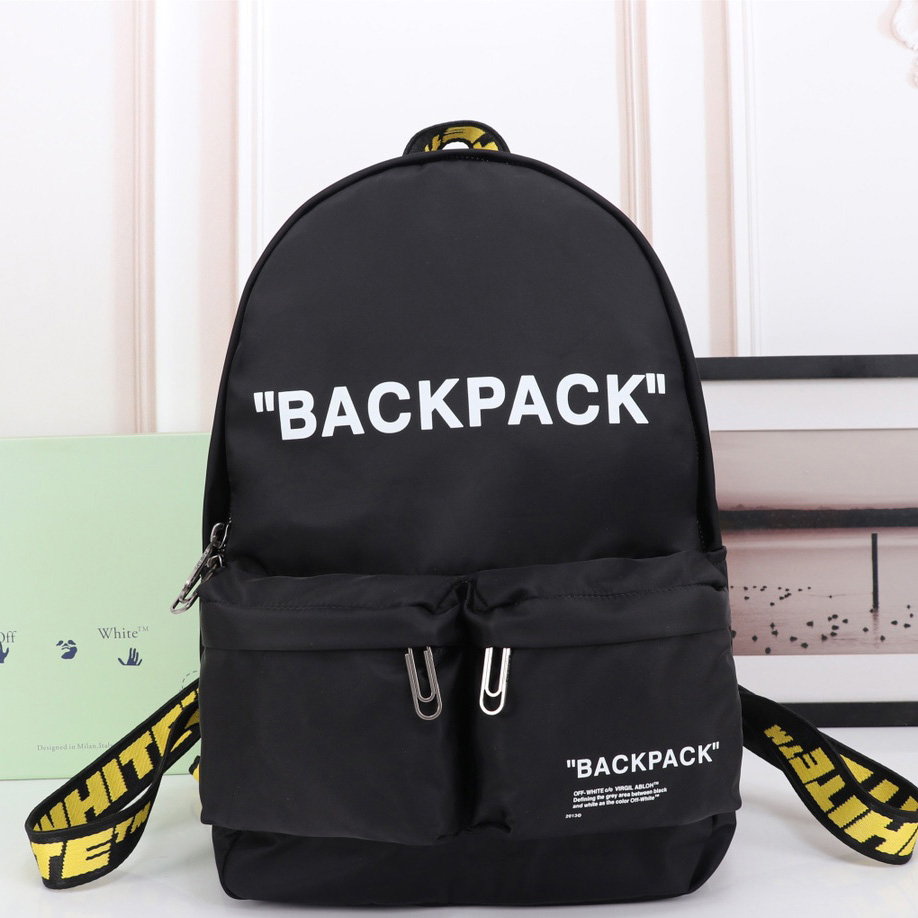 Off White Quote Nylon Backpack  （31×13×47.5cm） - DopestKickz