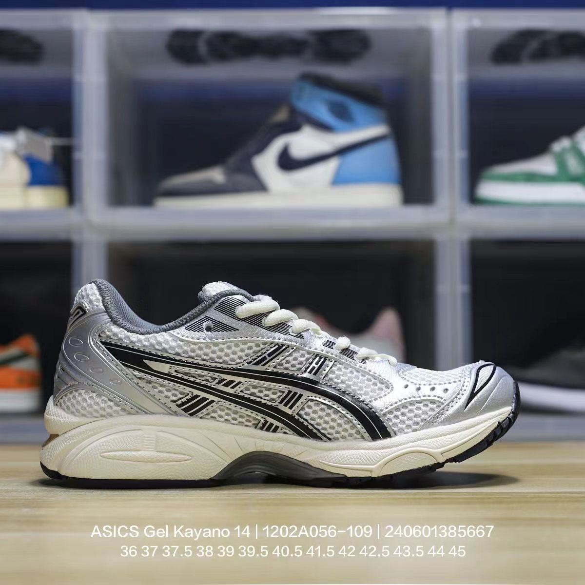 Asics Gel Kayano 14"Sier White/Milk/Navy" - DopestKickz