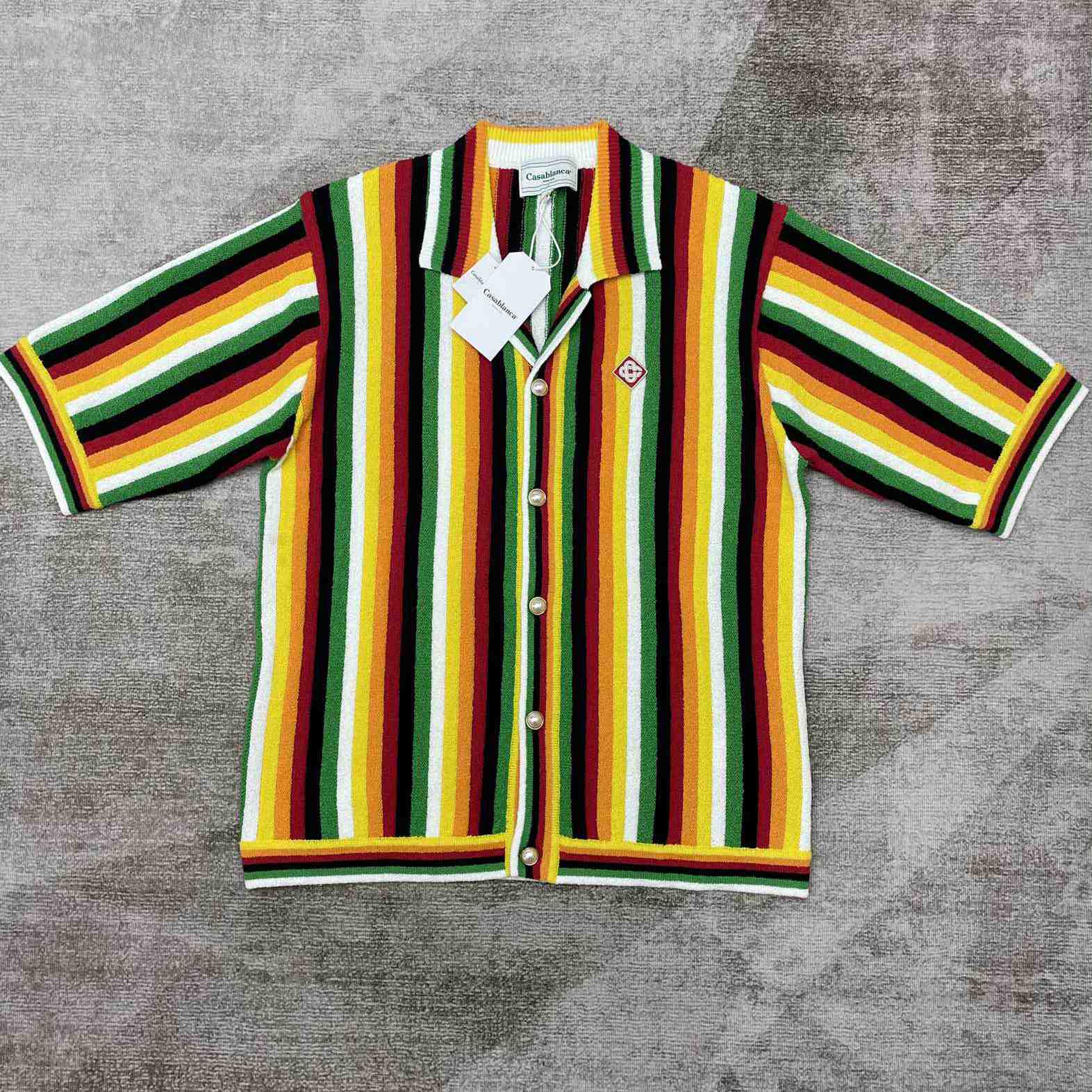 Casablanca Striped Towelling Shirt     D0041 - DopestKickz