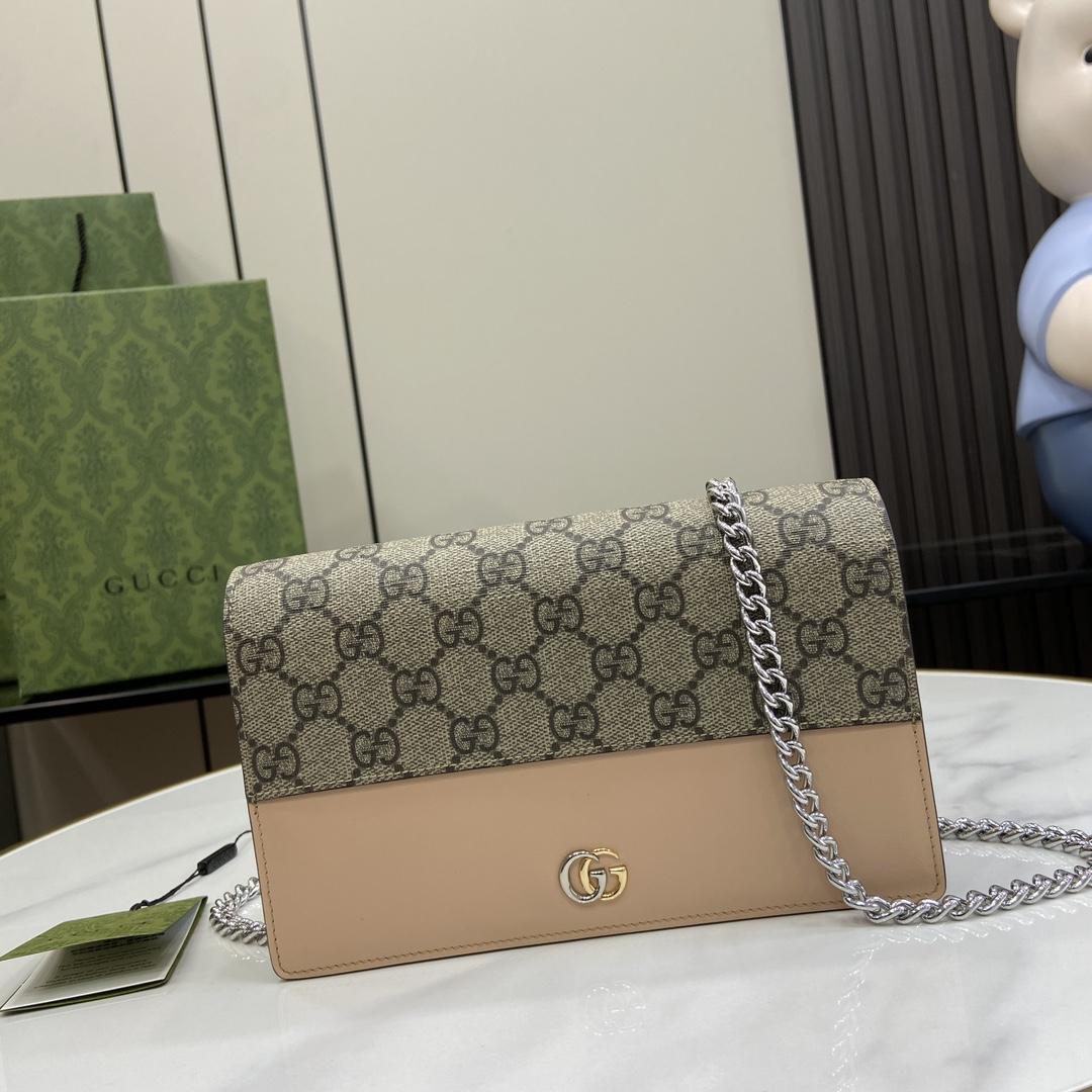 Gucci GG Marmont Chain Wallet - DopestKickz