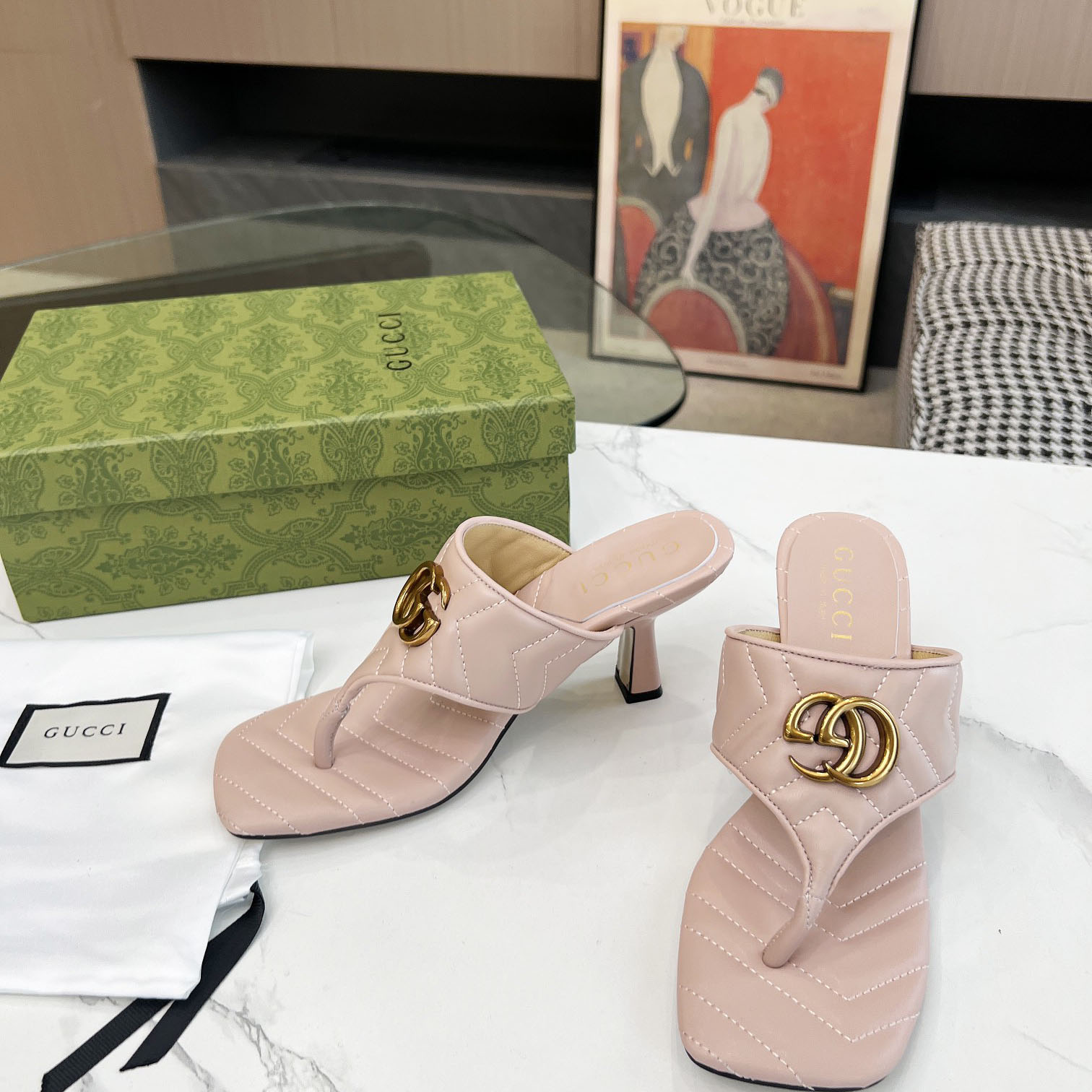 Gucci Women's Double G thong sandal - DopestKickz