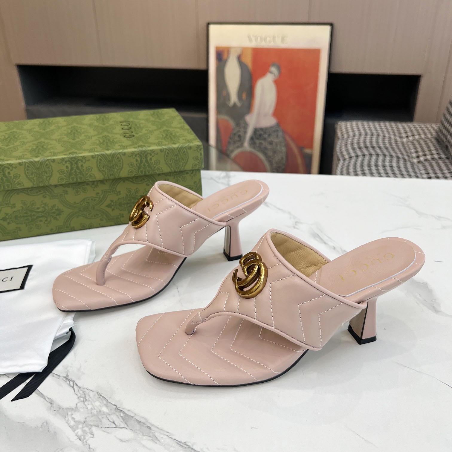 Gucci Women's Double G thong sandal - DopestKickz