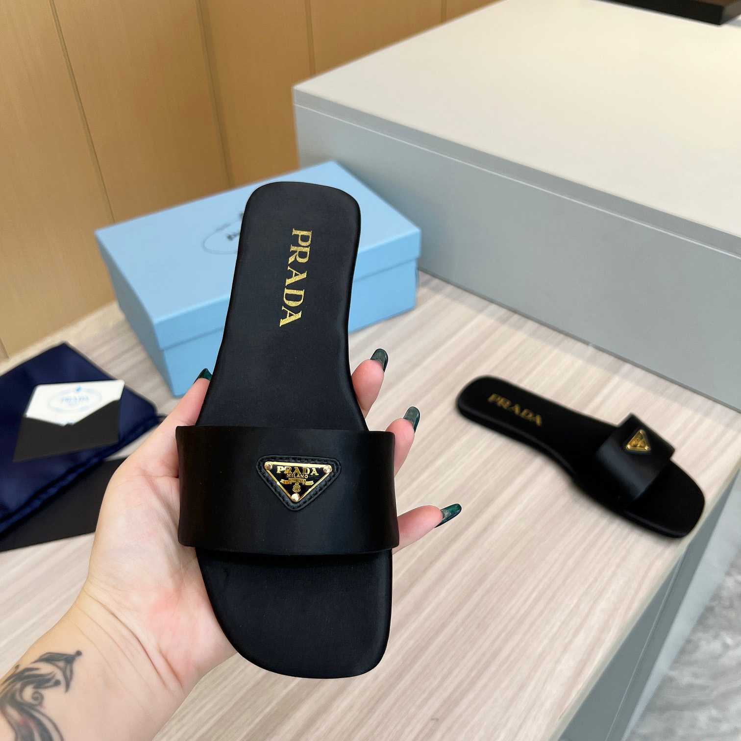 Prada Leather Slides - DopestKickz