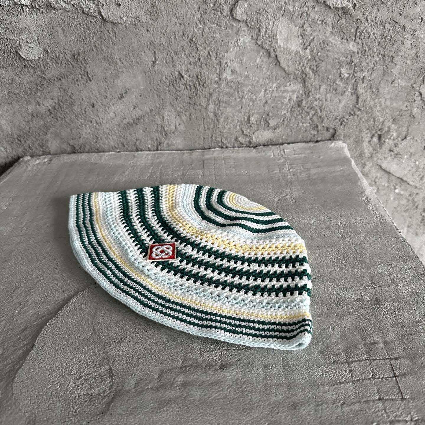 Casablanca Monogram-patch Crochet Bucket Hat - DopestKickz