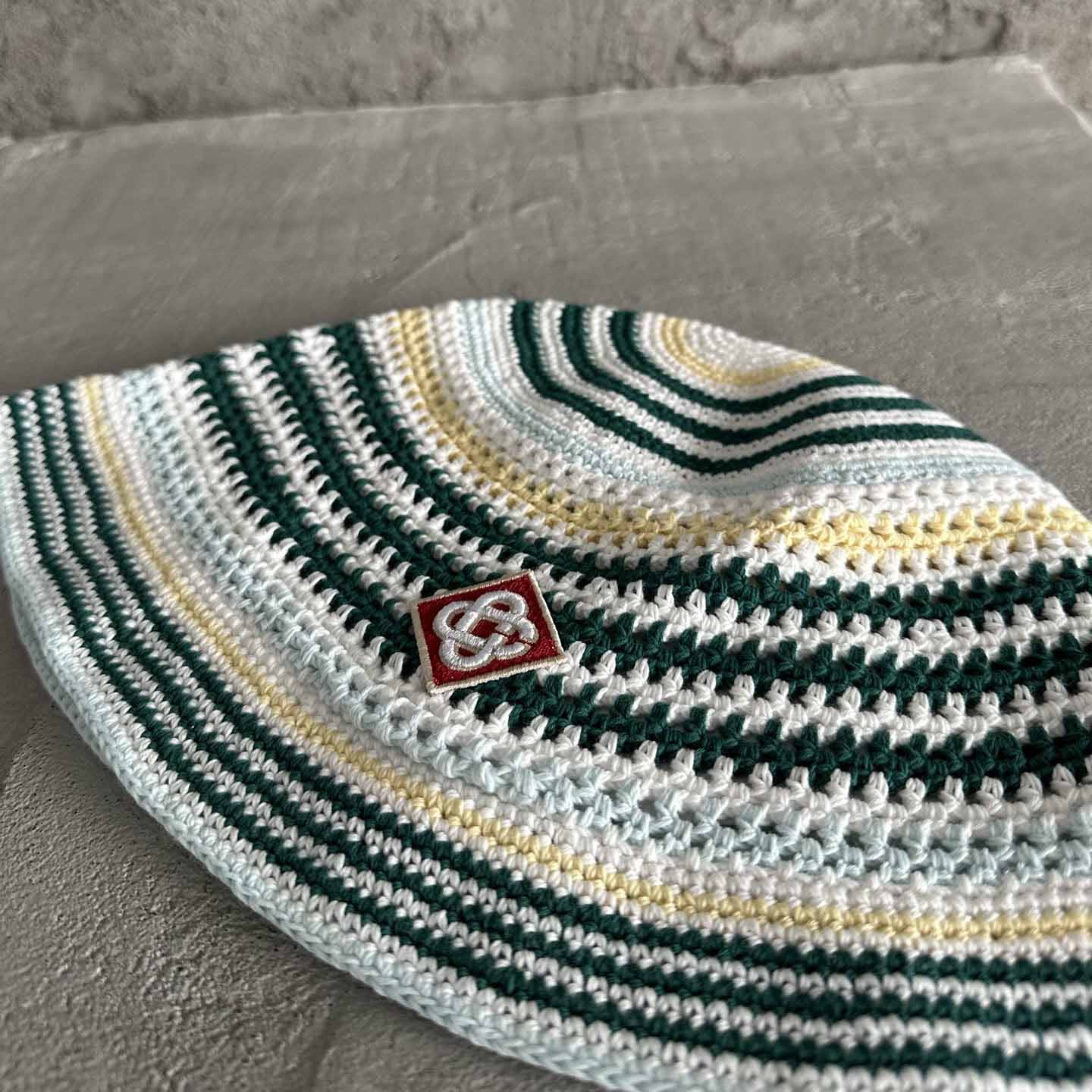 Casablanca Monogram-patch Crochet Bucket Hat - DopestKickz
